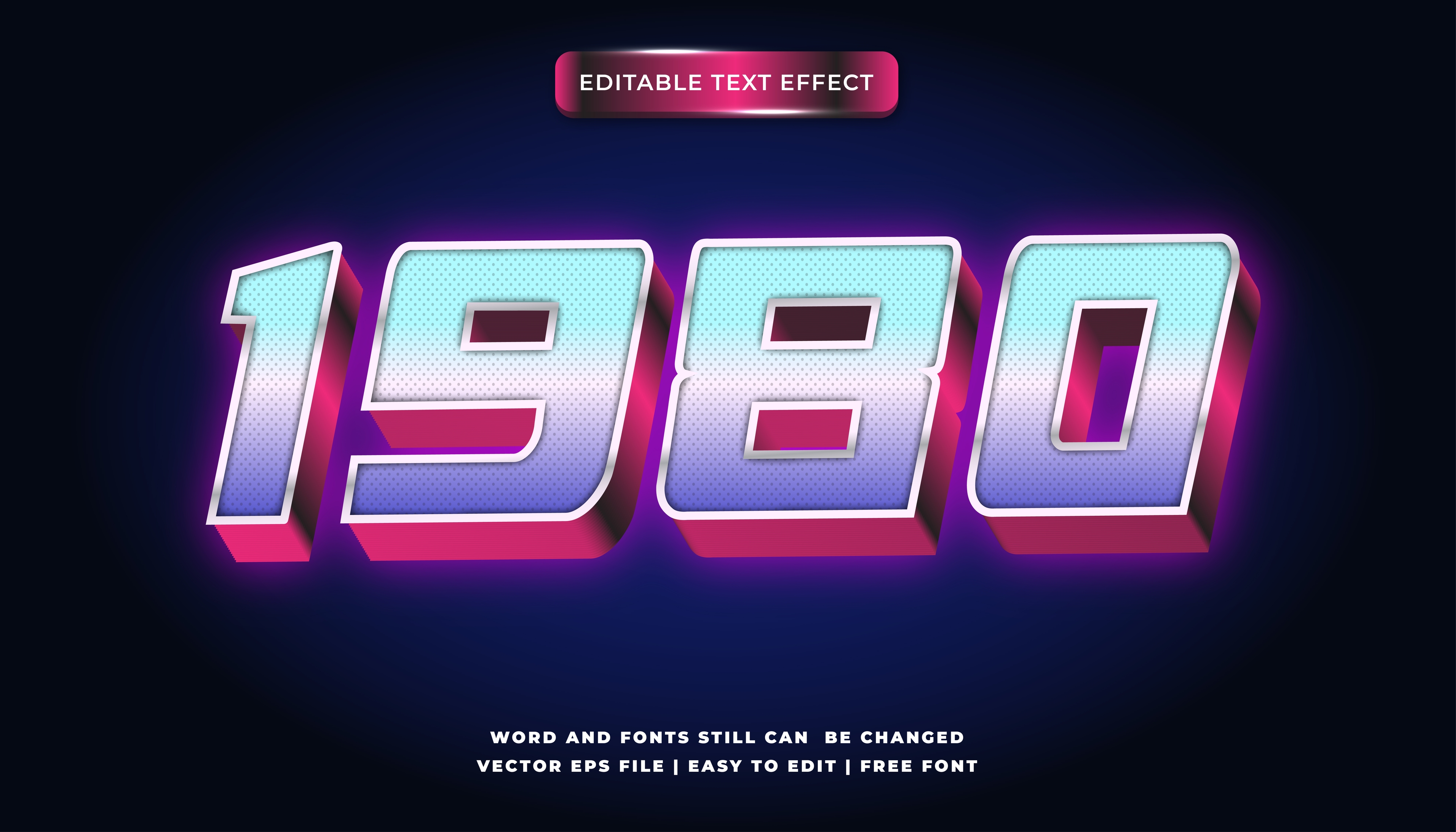 Text Effect 1980 Old