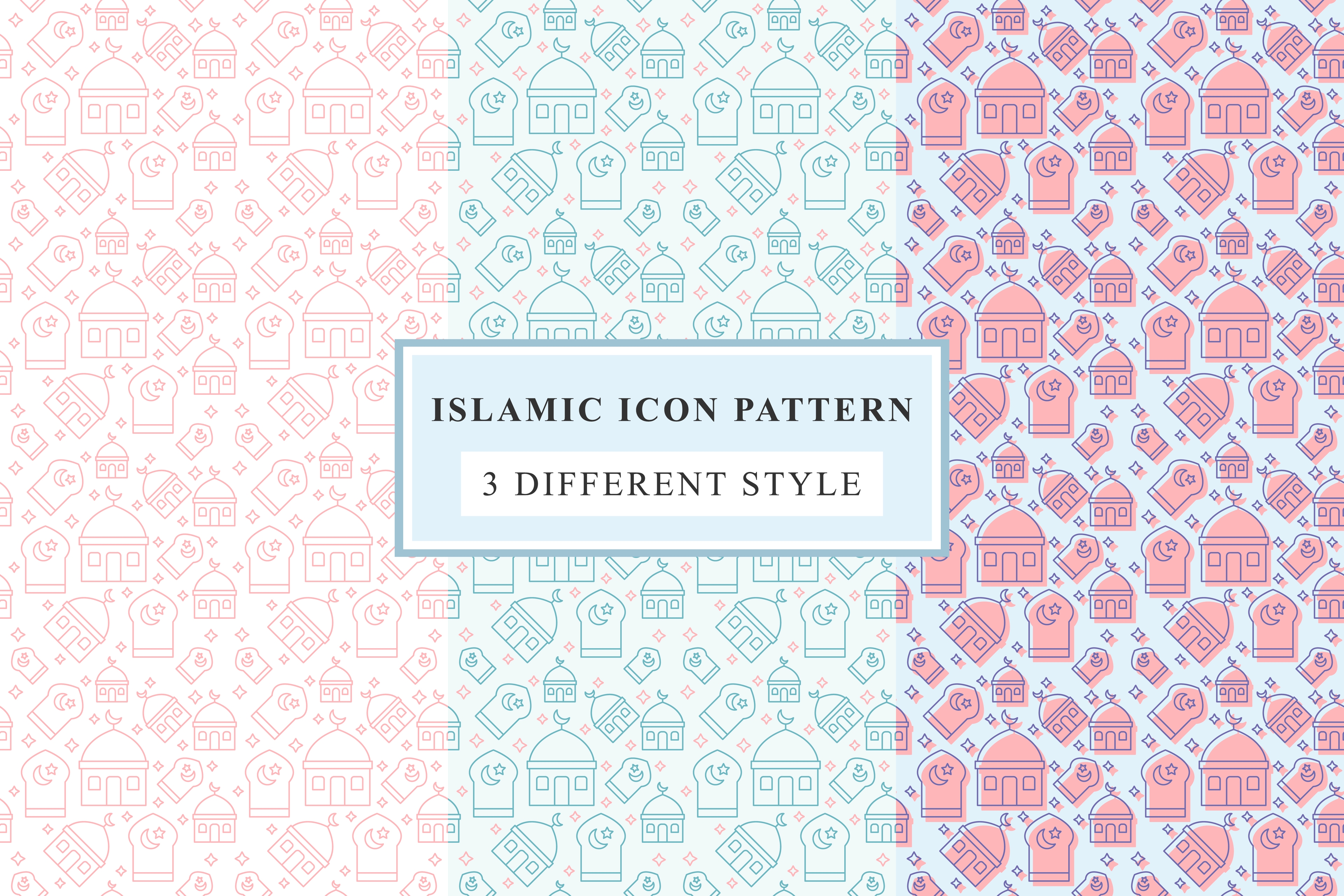 Ramadhan Icon 3 Different Style Pattern